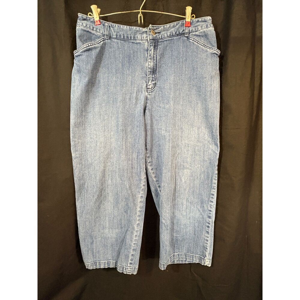 Croft & Barrow Stretch Denim Capri Jeans Women’s 14 Light Wash Cropped
